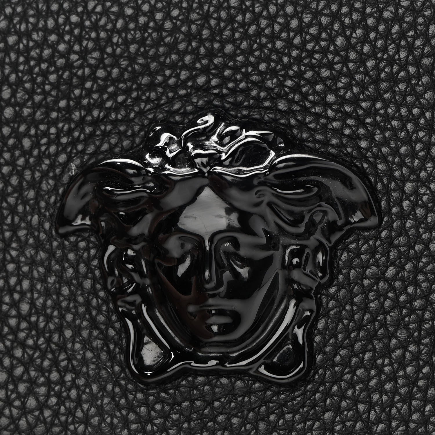 Versace Grained Calfskin Palazzo Chain Evening Bag Black 14 of 15