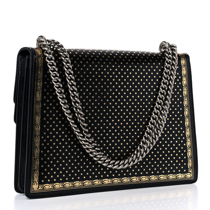 Gucci X SEGA Calfskin GUCCY Stars Medium Dionysus Shoulder Bag Black Gold 3 of 19