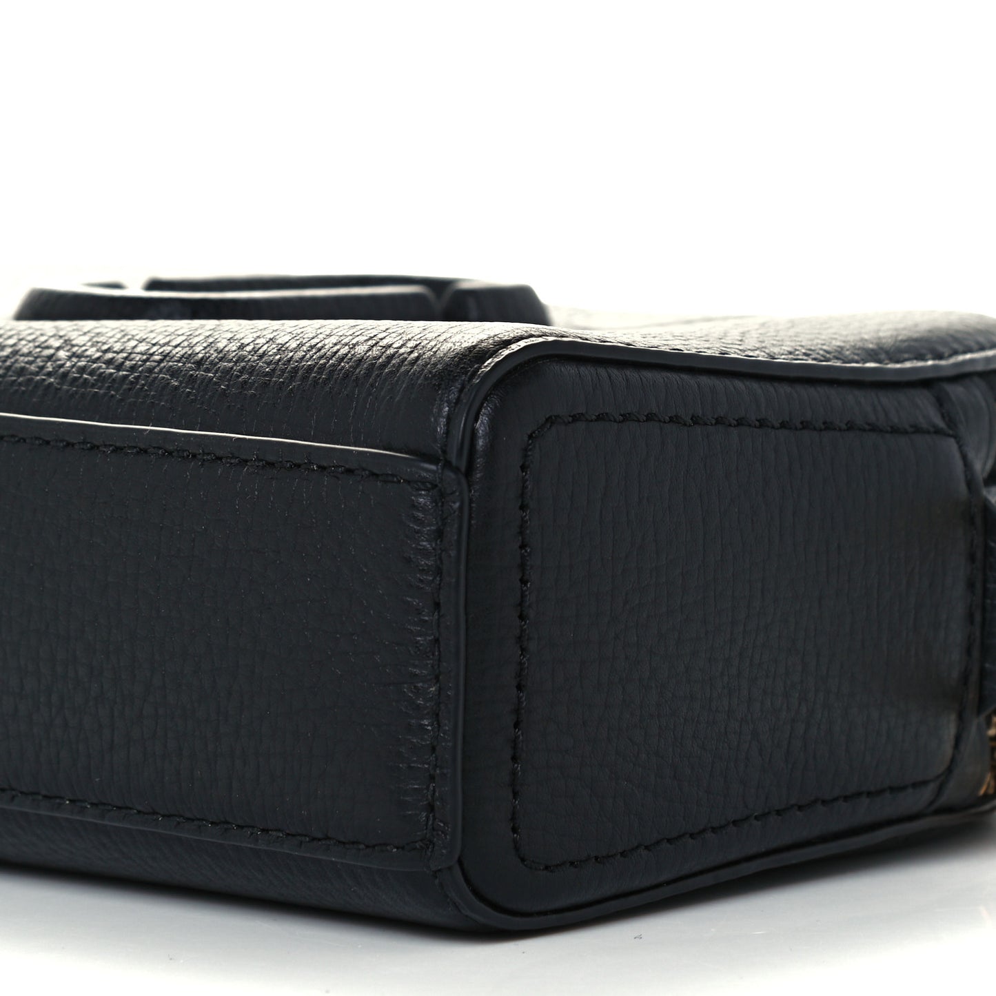 Calfskin Shutter Camera Crossbody Bag Black