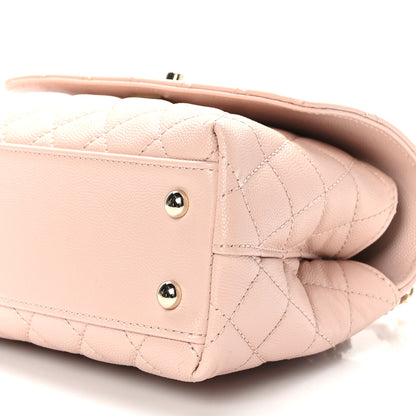 Chanel Caviar Quilted Mini Coco Handle Flap Light Pink 9 of 10