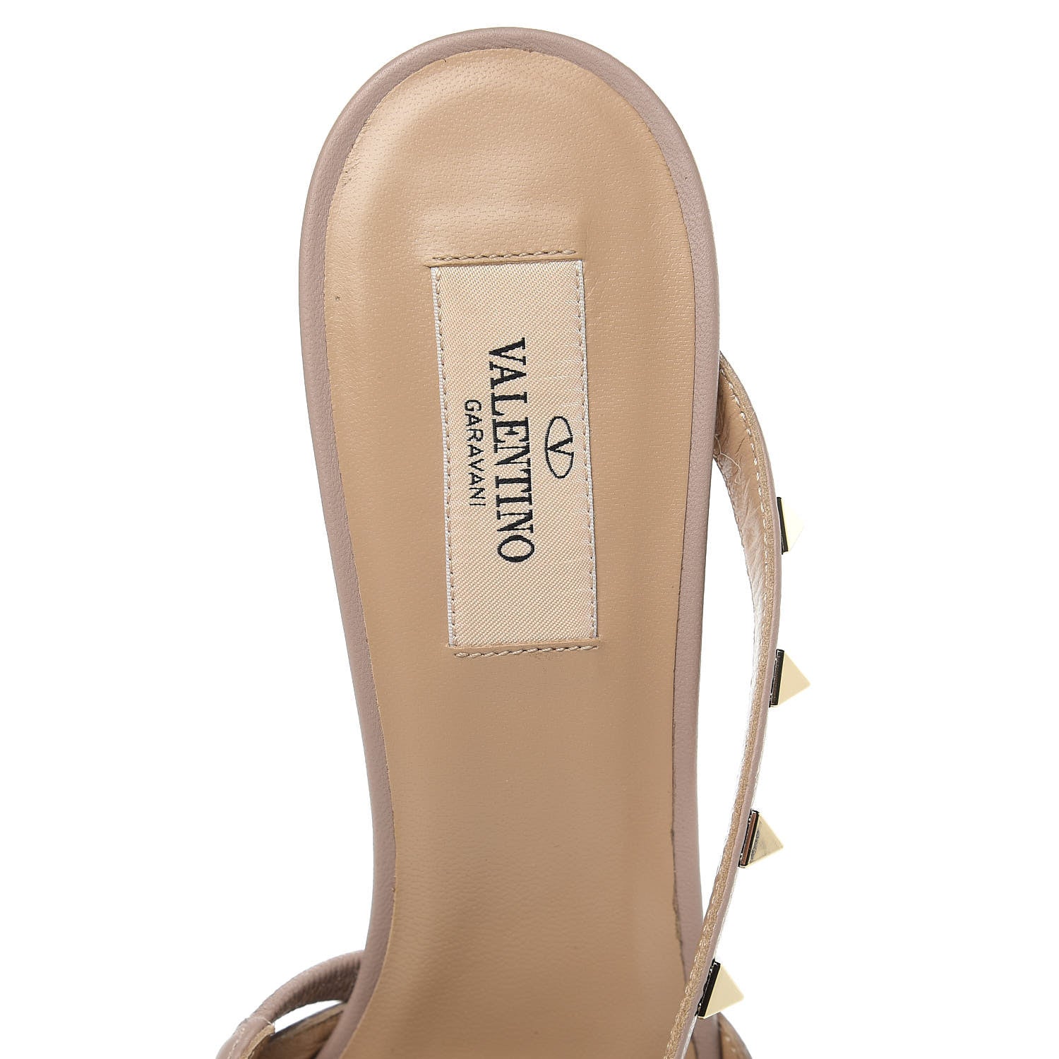 Valentino Garavani Calfskin Nappa Rockstud Cross Strap 50mm Mules 39.5 Pastel Grey Poudre 7 of 8