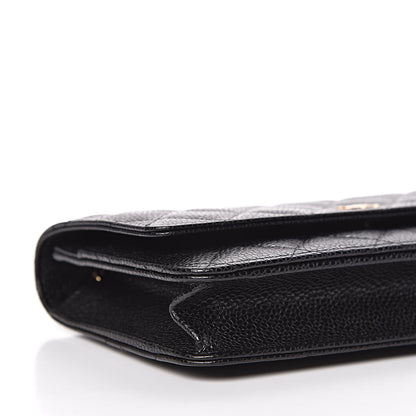 Chanel Caviar Quilted Wallet On Chain WOC Black 5 of 12