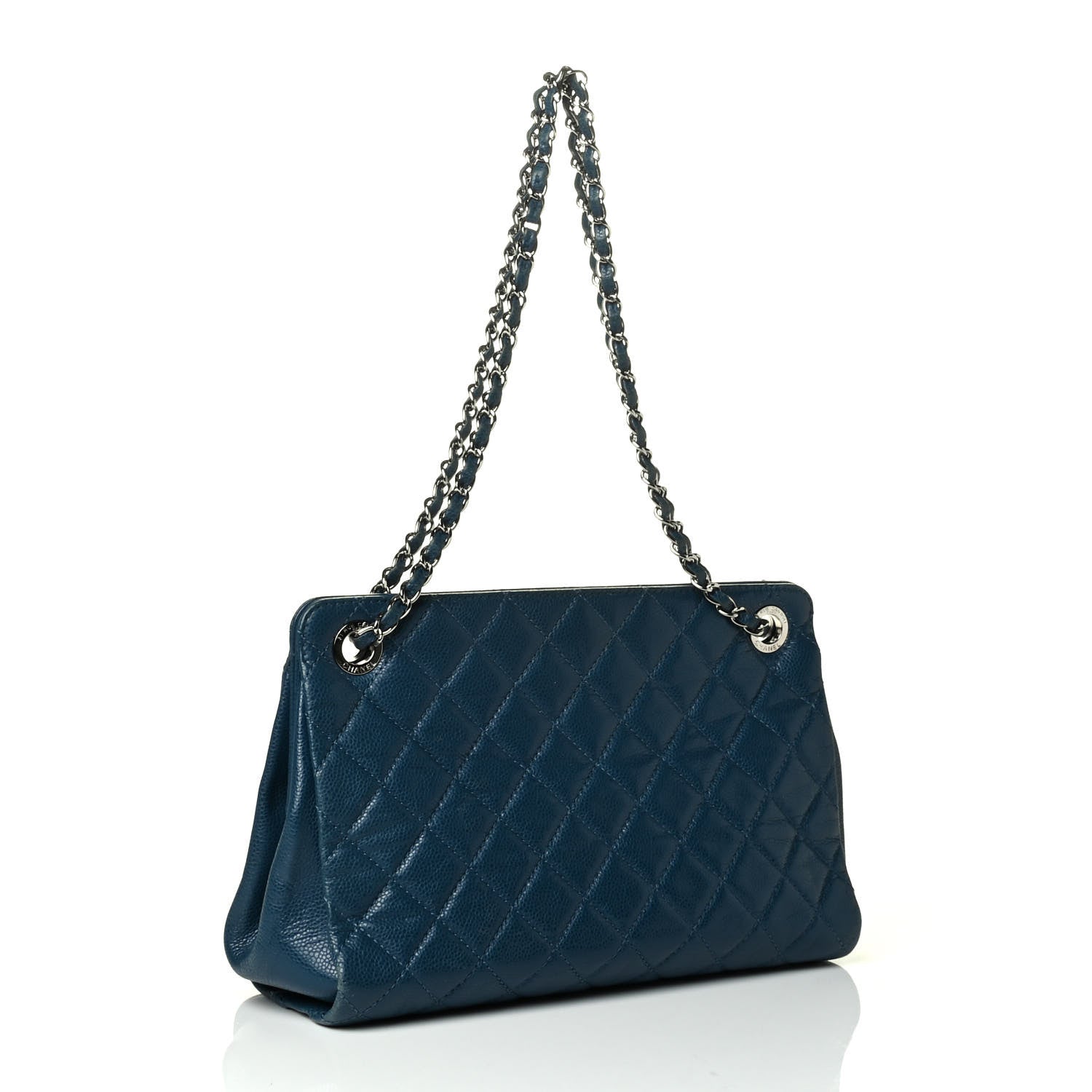 Chanel Caviar Quilted Timeless CC Shopping Tote Blue 2 of 7