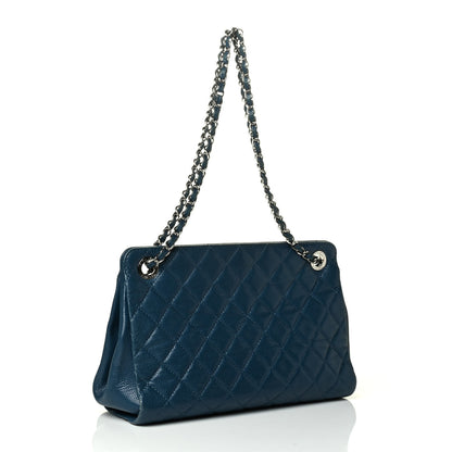 Chanel Caviar Quilted Timeless CC Shopping Tote Blue 2 of 7