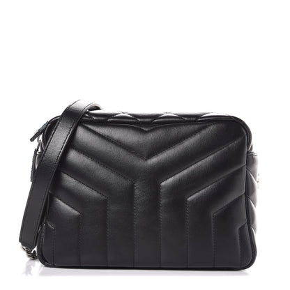 Saint Laurent Calfskin Y Quilted Monogram Small Loulou Bowling Bag Black 1 of 7