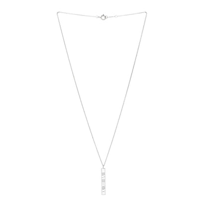 Tiffany Sterling Silver Atlas Bar Pendant Necklace 3 of 4