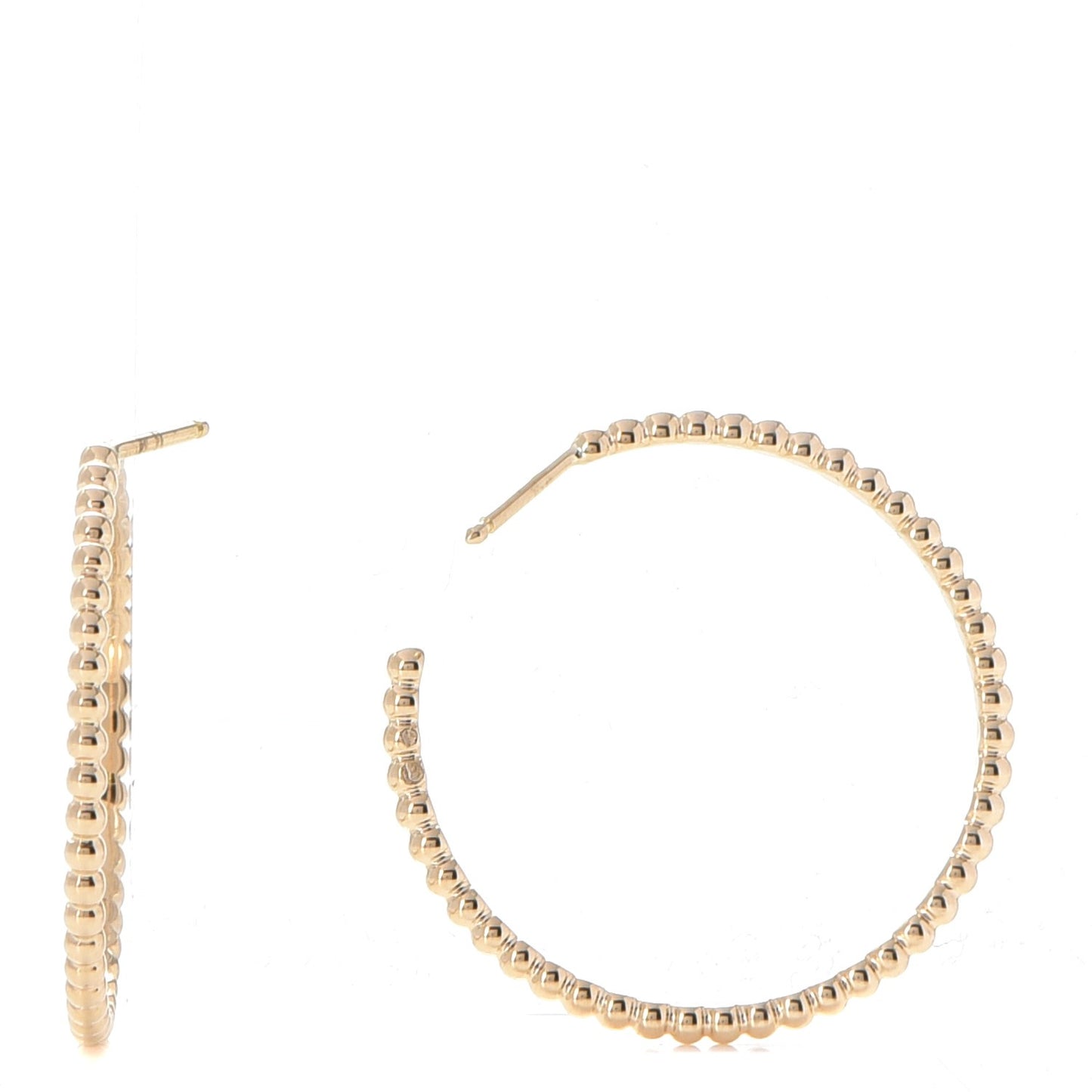 18K Yellow Gold Small Perlee Hoop Earrings