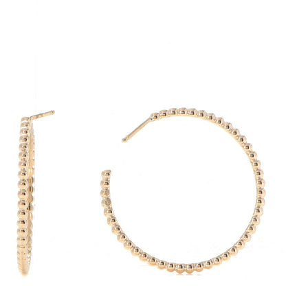 Van Cleef & Arpels 18K Yellow Gold Small Perlee Hoop Earrings 1 of 7