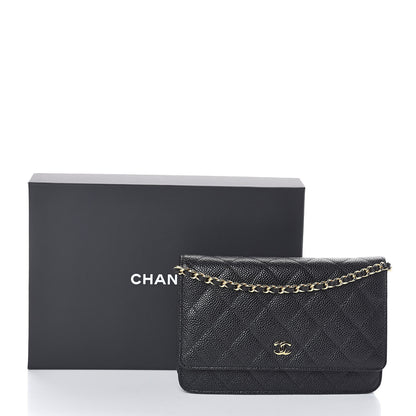 Chanel Caviar Quilted Wallet On Chain WOC Black 11 of 11
