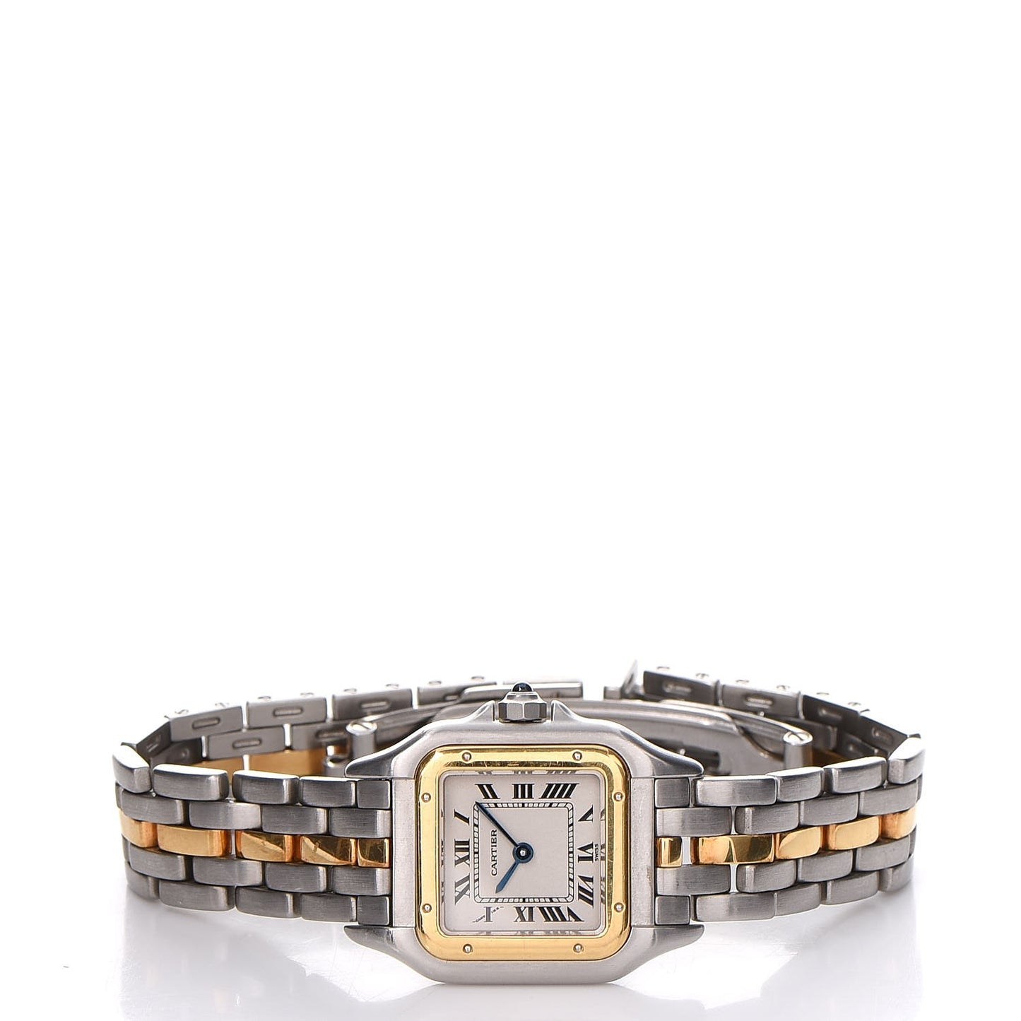 Stainless Steel 18K Yellow Gold 22mm Panthere Quartz Watch