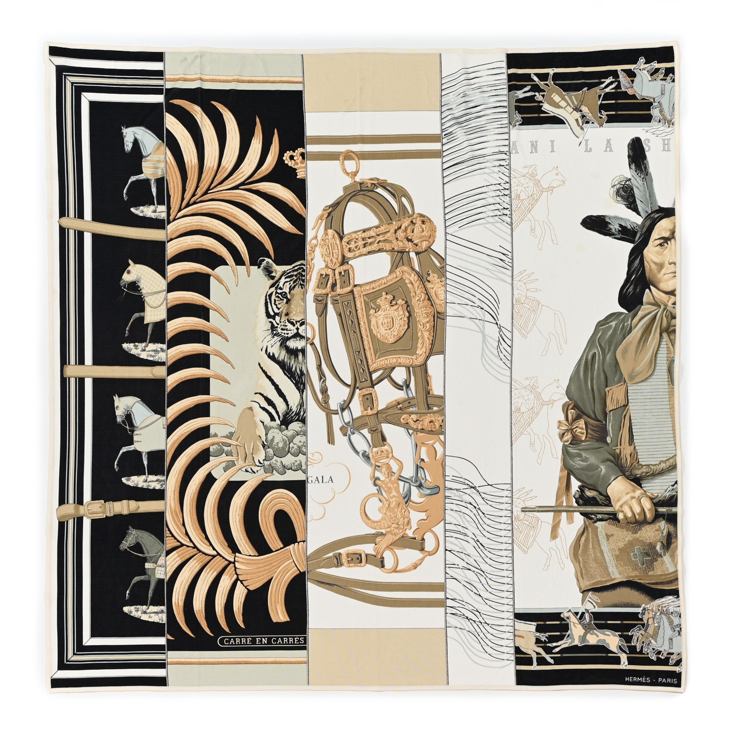 Hermes Silk Jersey Carre En Carres Scarf 90 1 of 6
