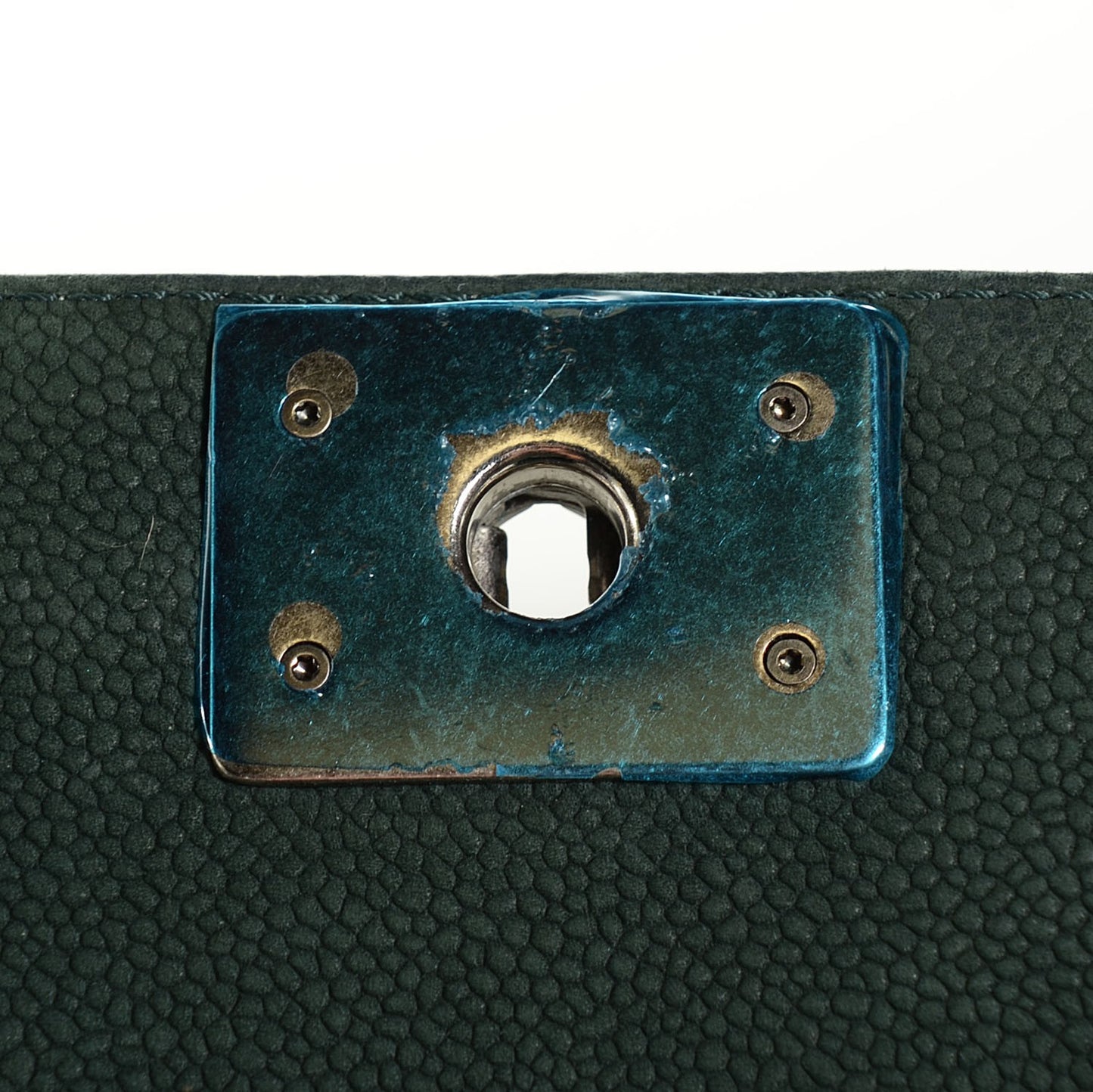 Iridescent Caviar Quilted Medium Boy Flap Dark Green