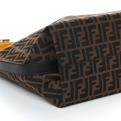 Fendi Zucca Vitello Large Hobo Tobacco Ocra Moro Black 7 of 9