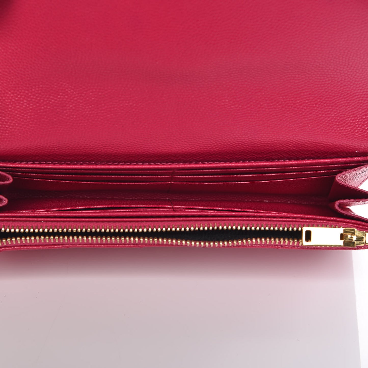 Grain De Poudre Matelasse Chevron Monogram Flap Wallet Bubblegum