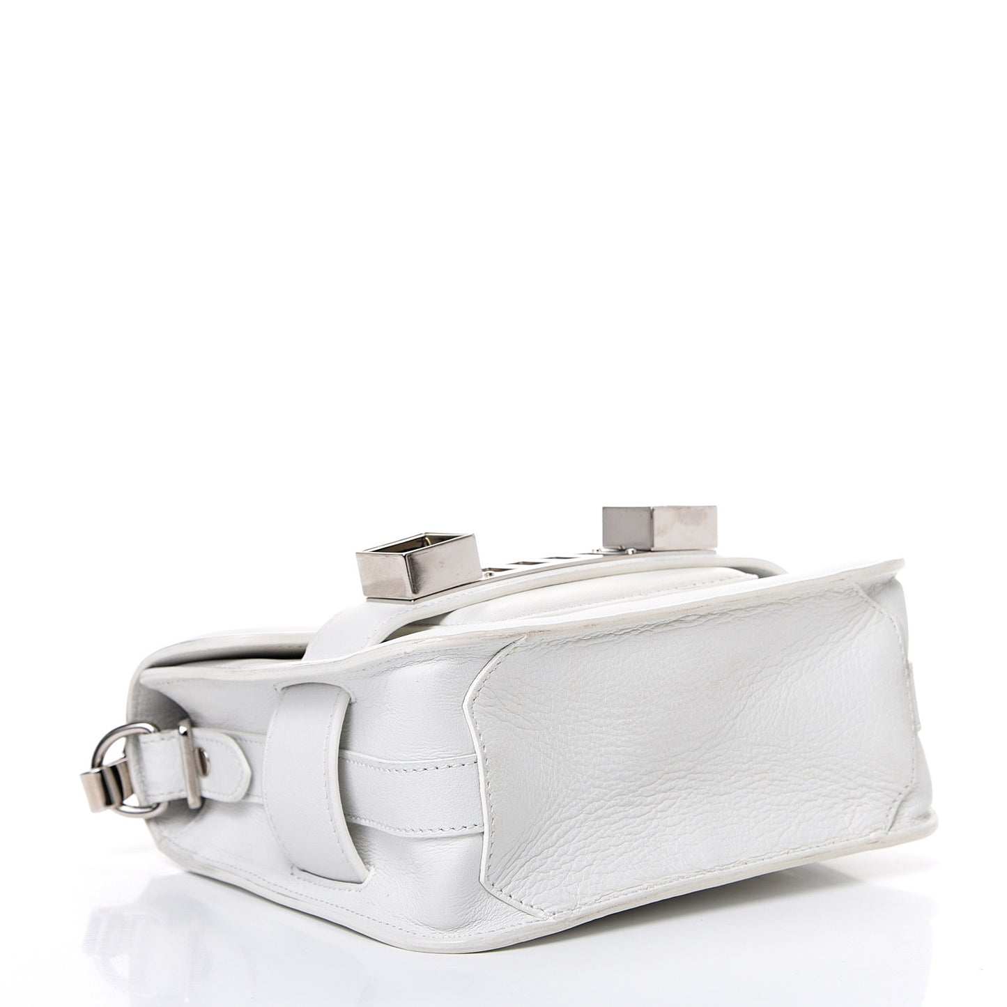 Calfskin Tiny PS11 Classic Shoulder Bag White