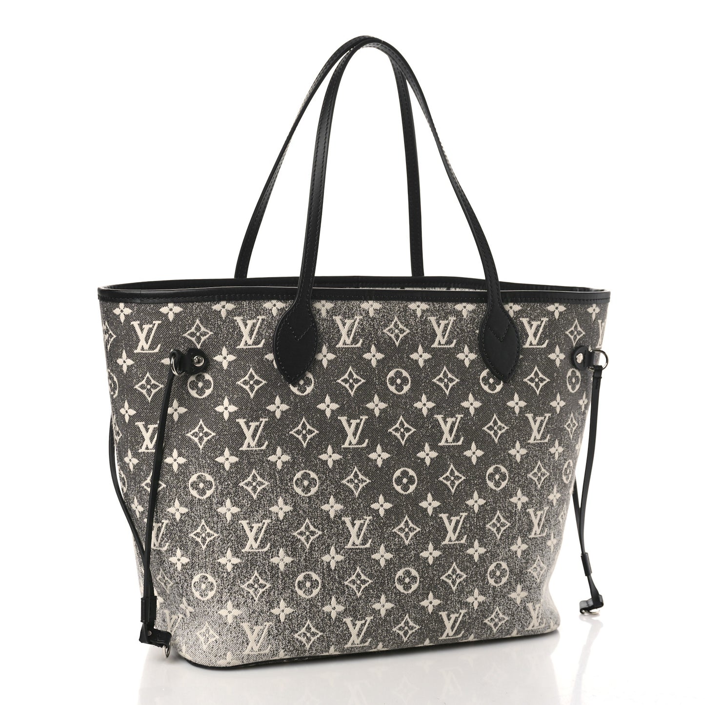 Denim Monogram Jacquard Neverfull MM Grey