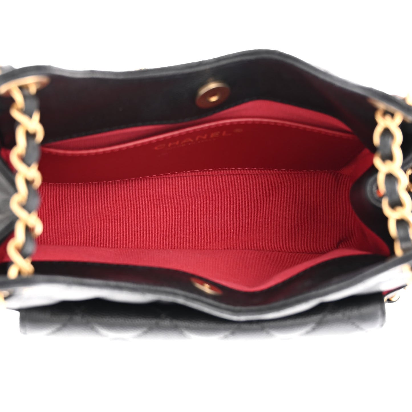Caviar Quilted Small Wavy CC Hobo Black