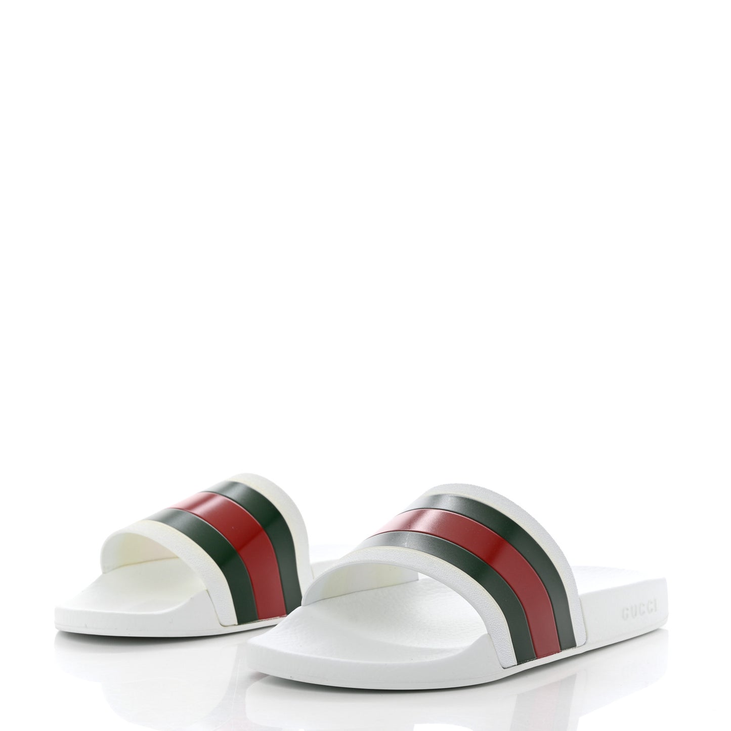 Rubber Web Mens Pool Slide Sandals 10 White Green Red