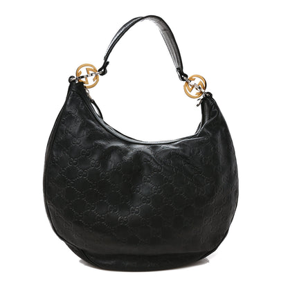 Gucci Guccissima Medium GG Twins Hobo Black 1 of 14
