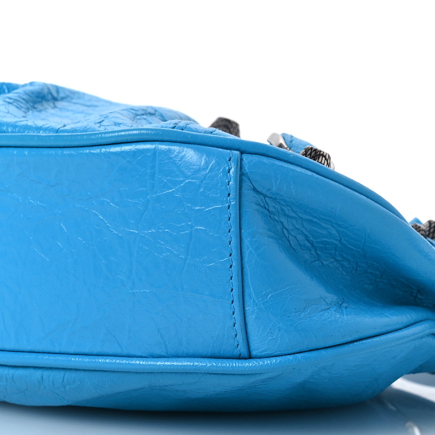 Balenciaga Agneau Arena Le Cagole Shoulder Bag XS Cyan 11 of 11