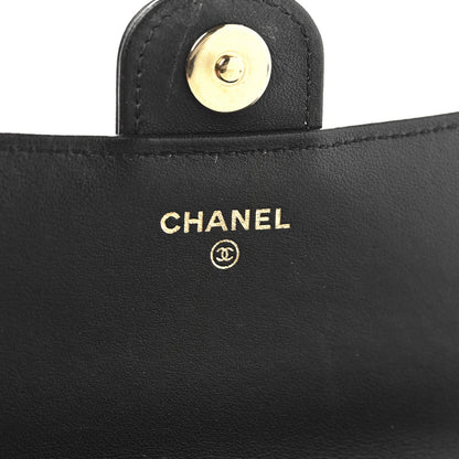 Chanel Lambskin Quilted Flap Phone Holder With Chain Black 6 of 12