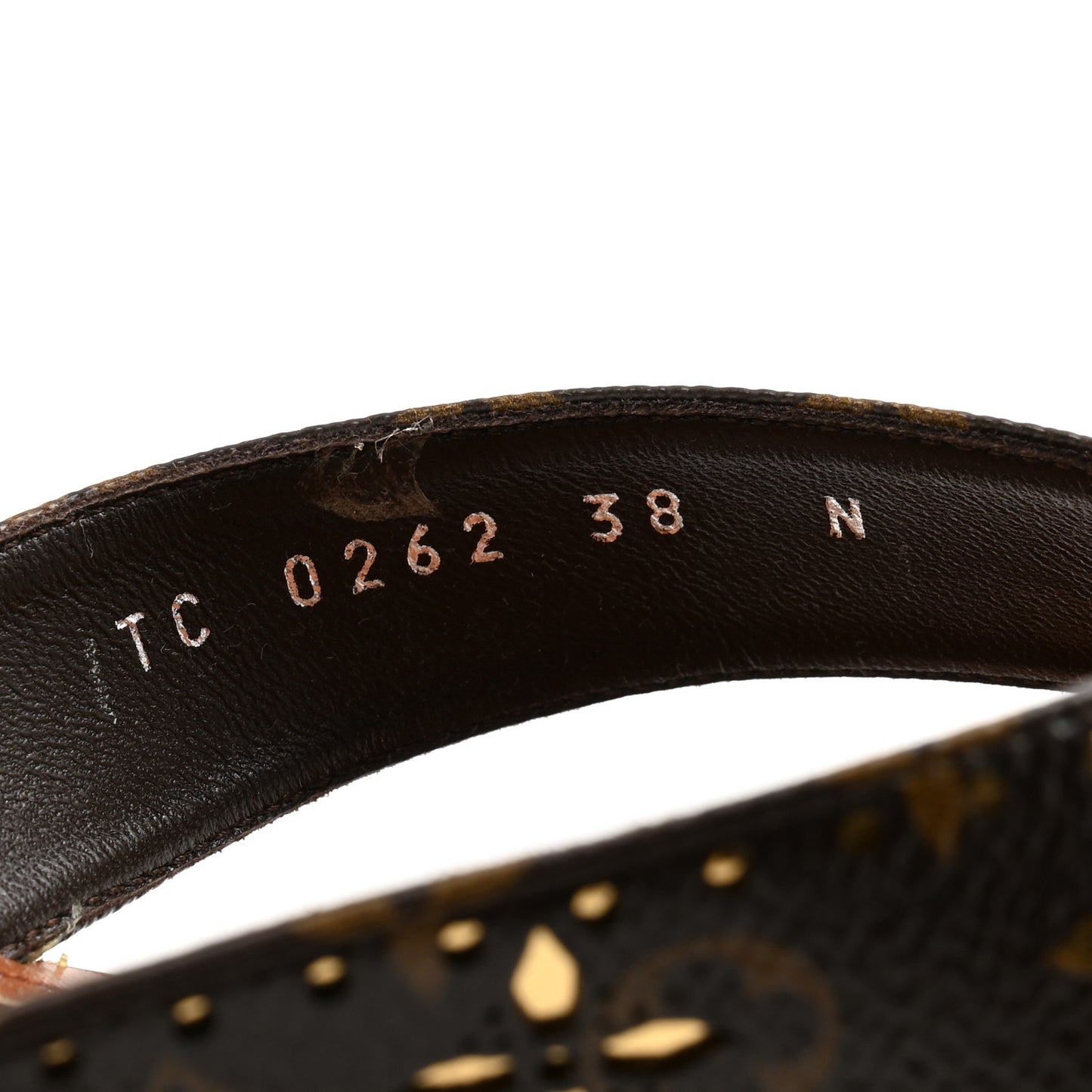 Monogram Sunny Flat Thong Sandals 38 Brown