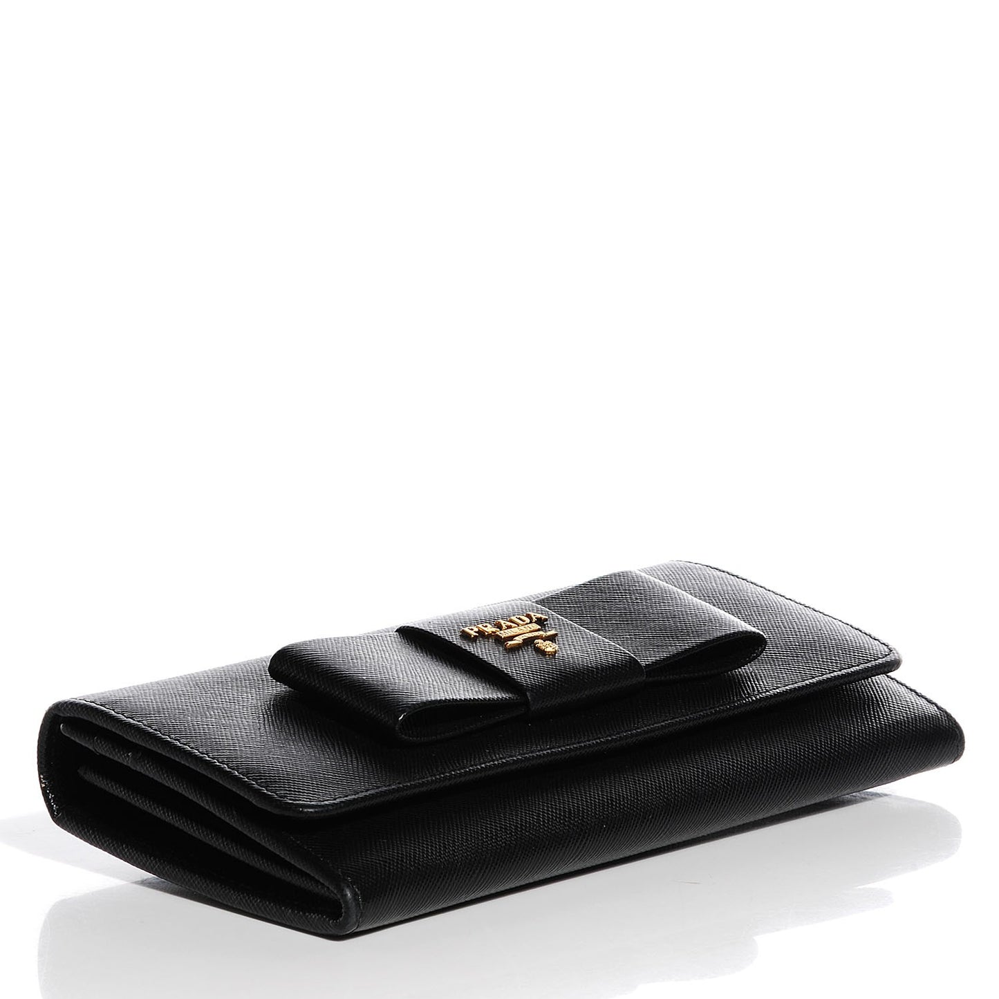 Saffiano Bow Wallet Nero Black