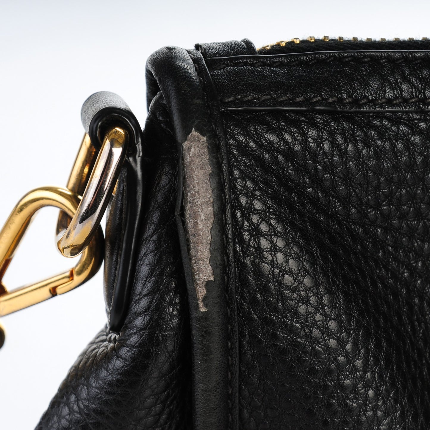 Vitello Daino Shopping Satchel Black