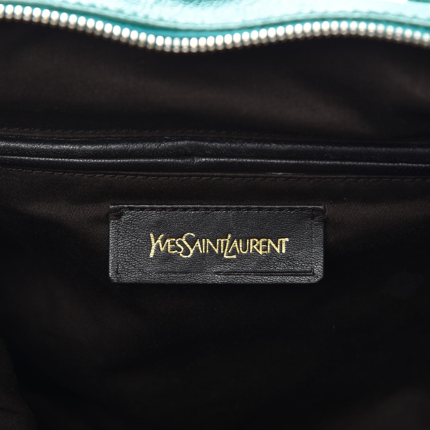 Saint Laurent Patent Calfskin Medium Easy Sac Turquoise 6 of 11