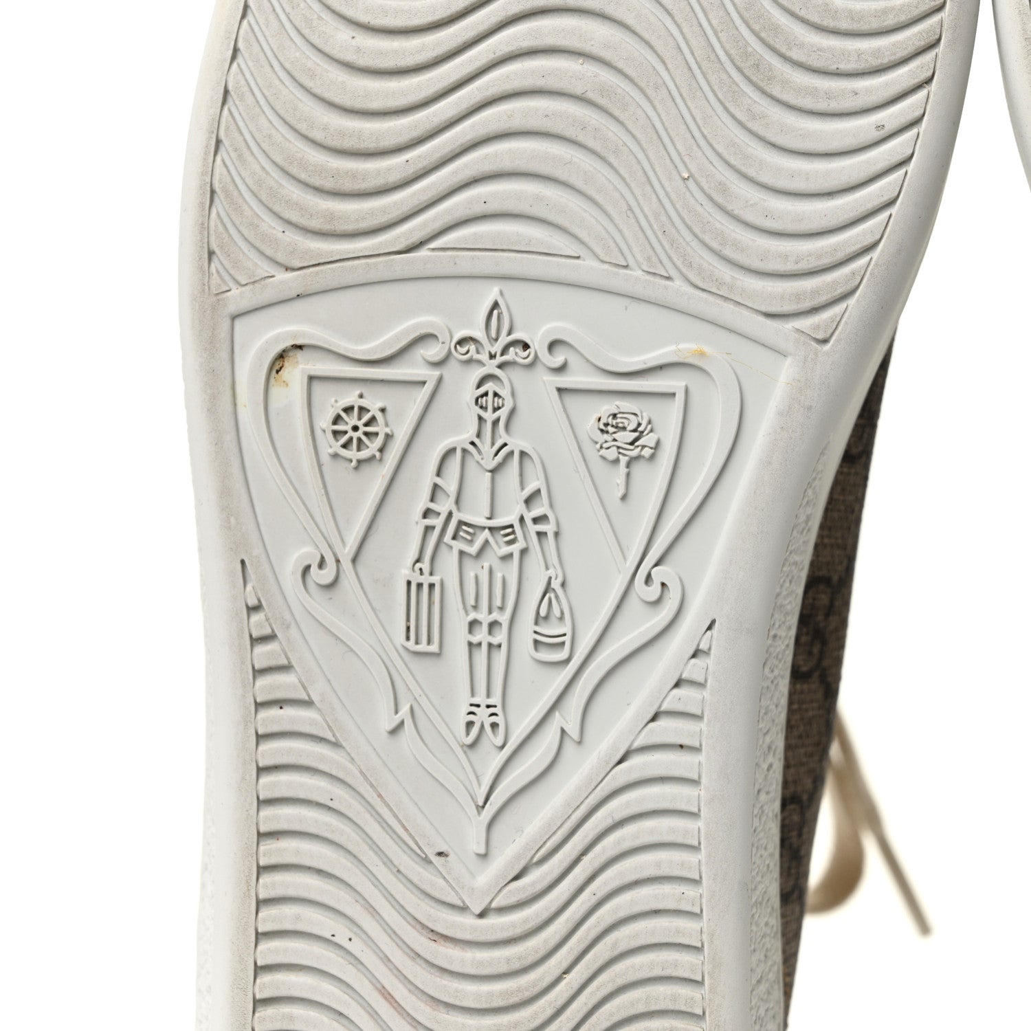 Gucci GG Supreme Monogram Fake/Not Womens Ace Sneakers 38 Beige New Shamarock Brown Sugar 7 of 10