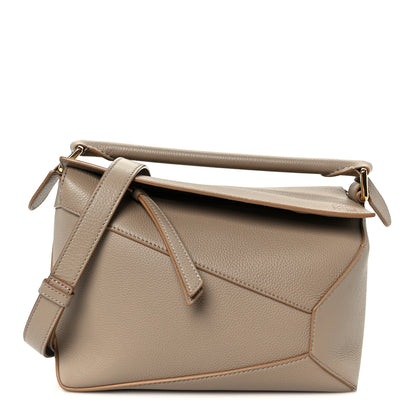 Loewe Grained Calfskin Small Puzzle Edge Bag Sand 1 of 12