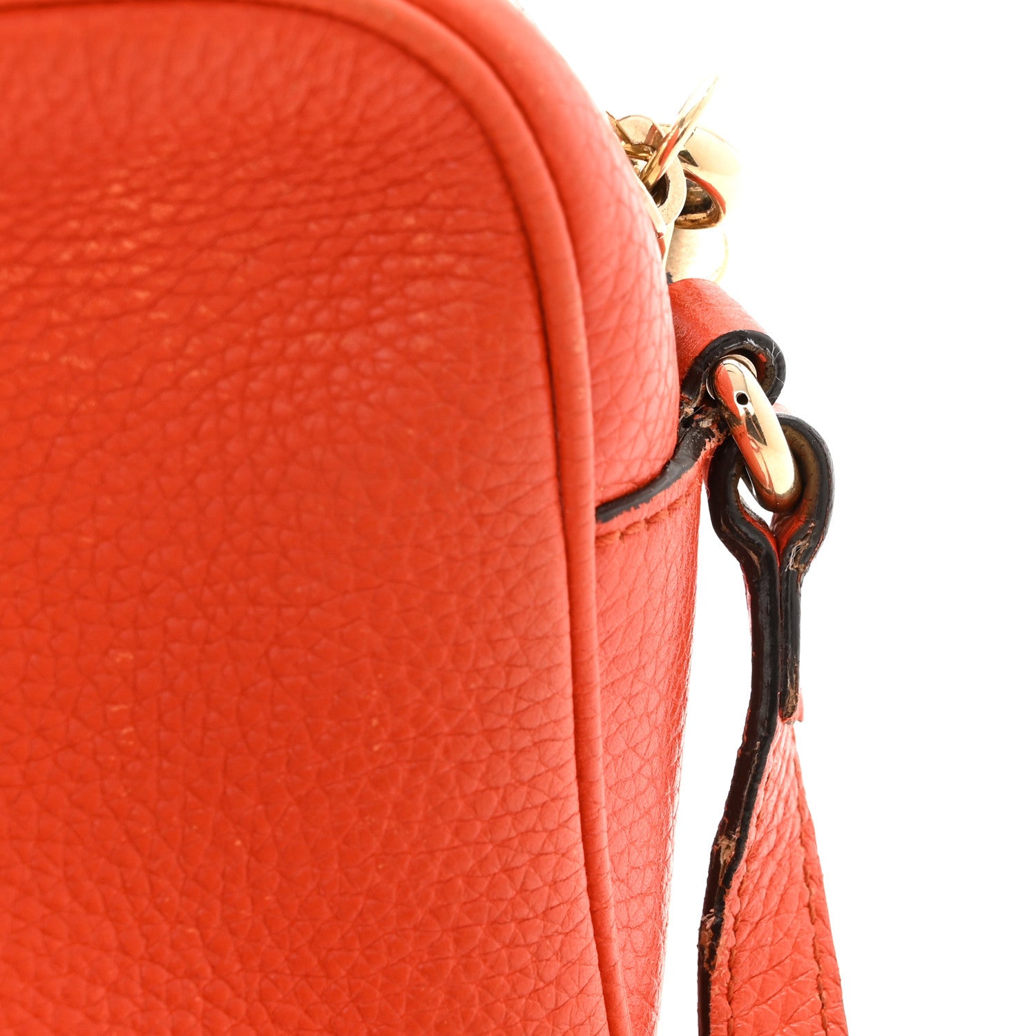 Gucci Pebbled Calfskin Small Soho Disco Bag Sun Orange 17 of 17