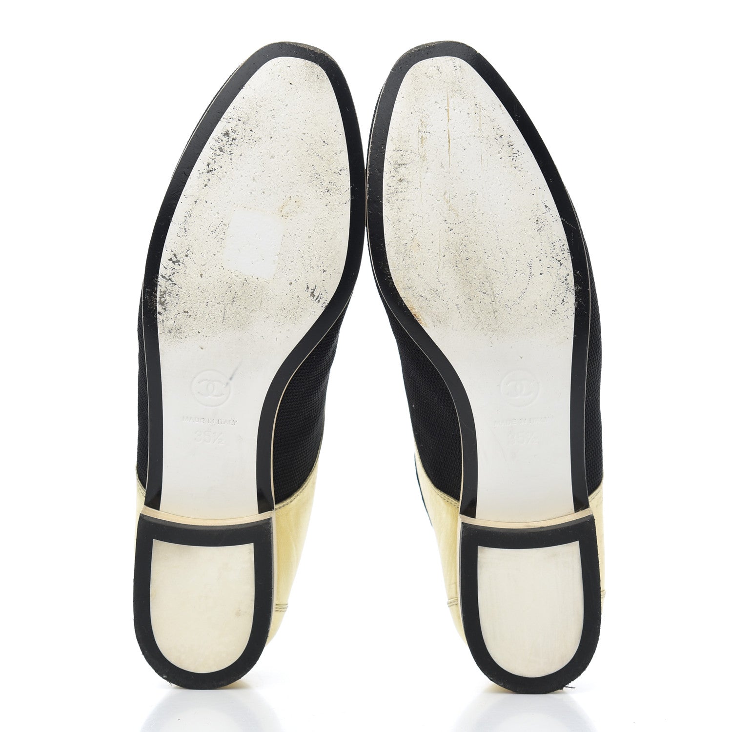 Chanel Metallic Lambskin CC Lace Up Oxfords 35.5 Dark Gold 5 of 13