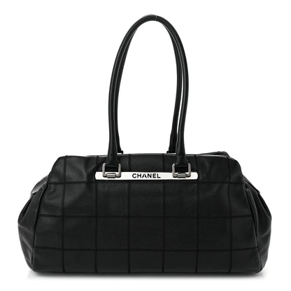 Chanel Caviar Square Stitched Large Satchel Black 1 of 10