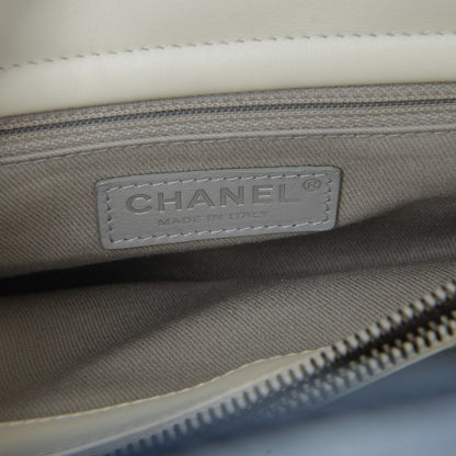 Chanel Calfskin Tweed Quilted Large Tote White Multicolor 6 of 7