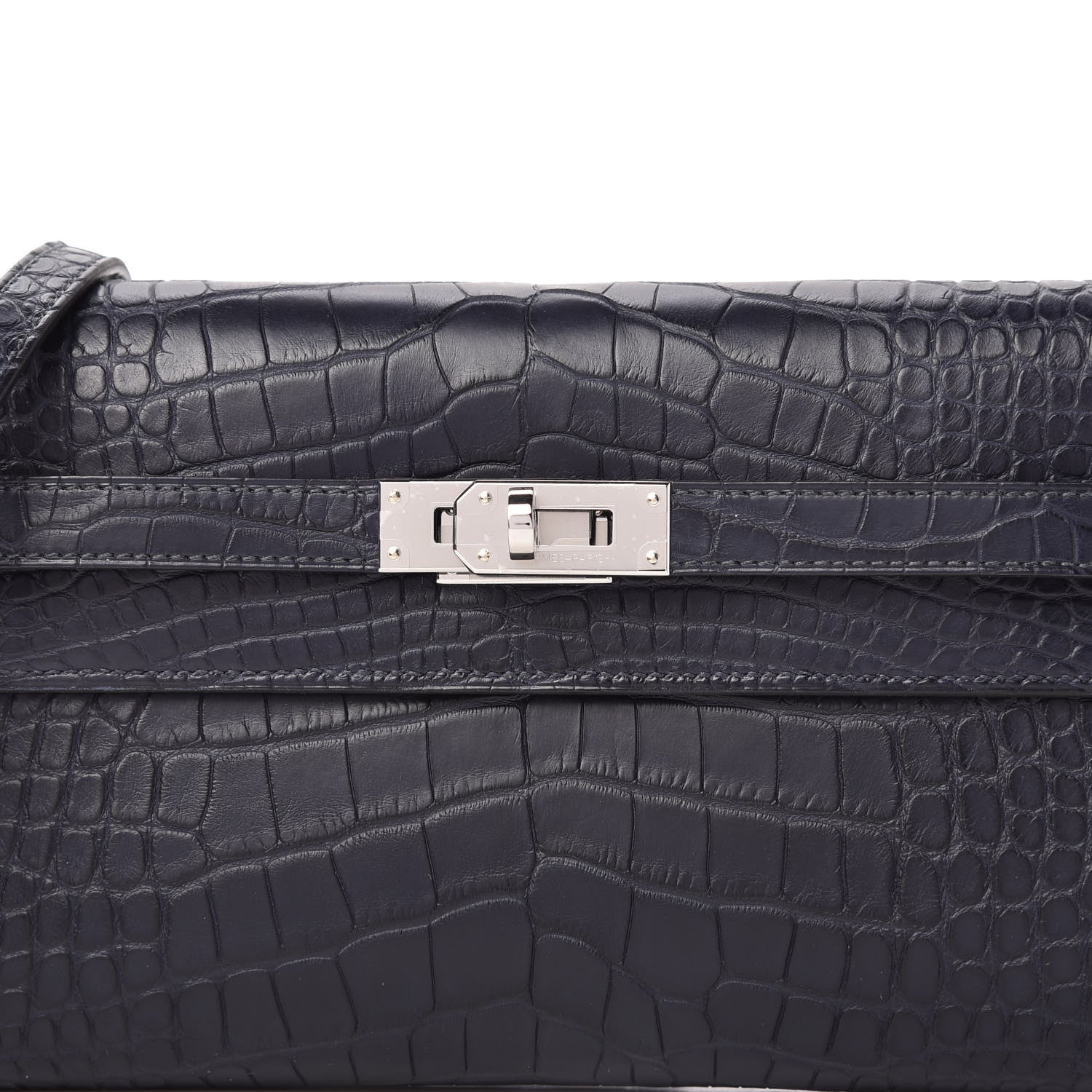 Hermes Matte Alligator Kelly Wallet To Go Bleu Indigo 9 of 10