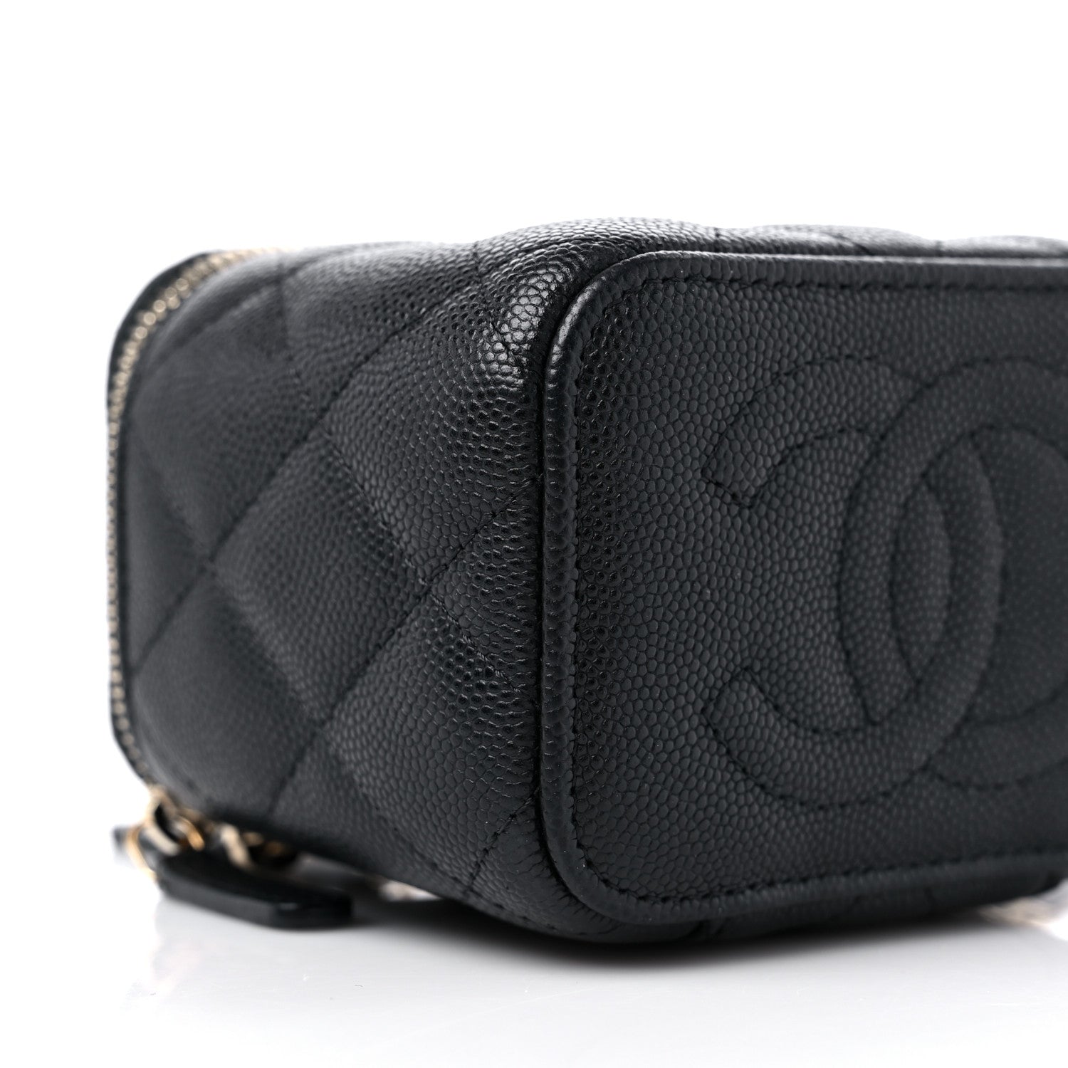 Chanel Caviar Quilted Mini Vanity Case With Chain Black 8 of 9