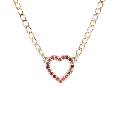 Chanel Crystal Heart Eye CC Charm Necklace Gold Silver 3 of 7