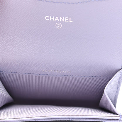 Chanel Caviar Quilted Flap Card Holder Wallet Light Purple 4 of 7
