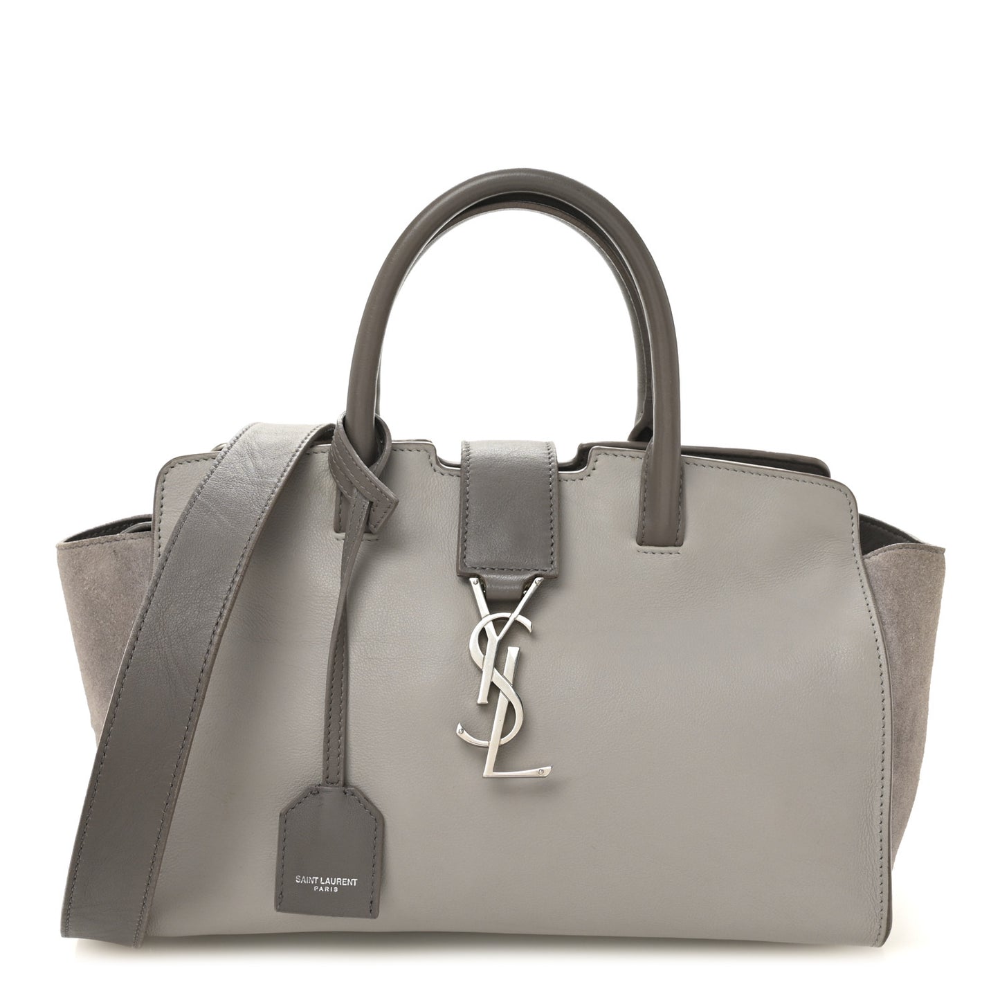Calfskin Suede Baby Monogram Downtown Cabas Grey