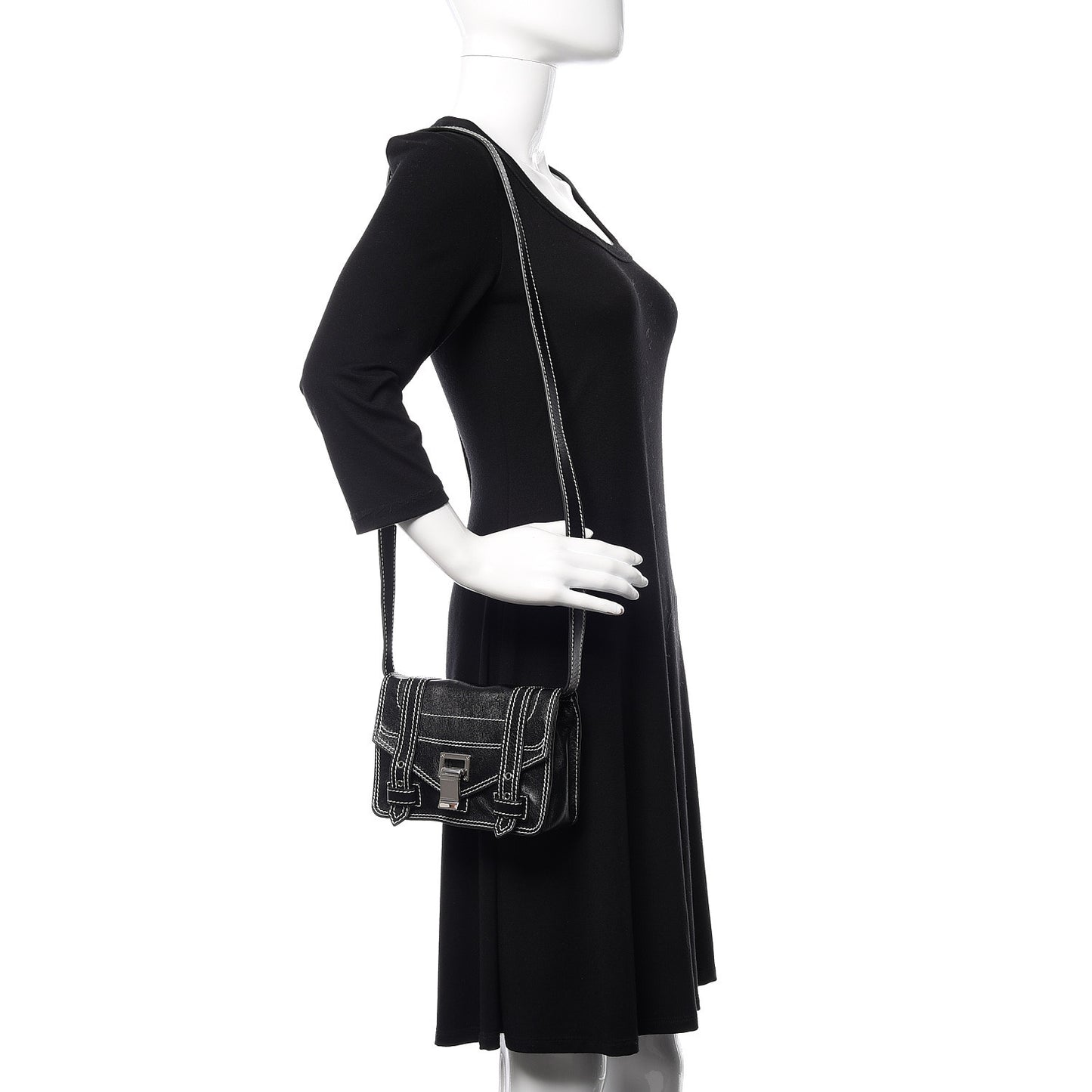 Lambskin PS1+ Mini Pouch Messenger Black