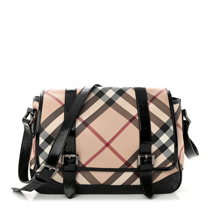 Burberry Nova Check Messenger Bag Black 1 of 17