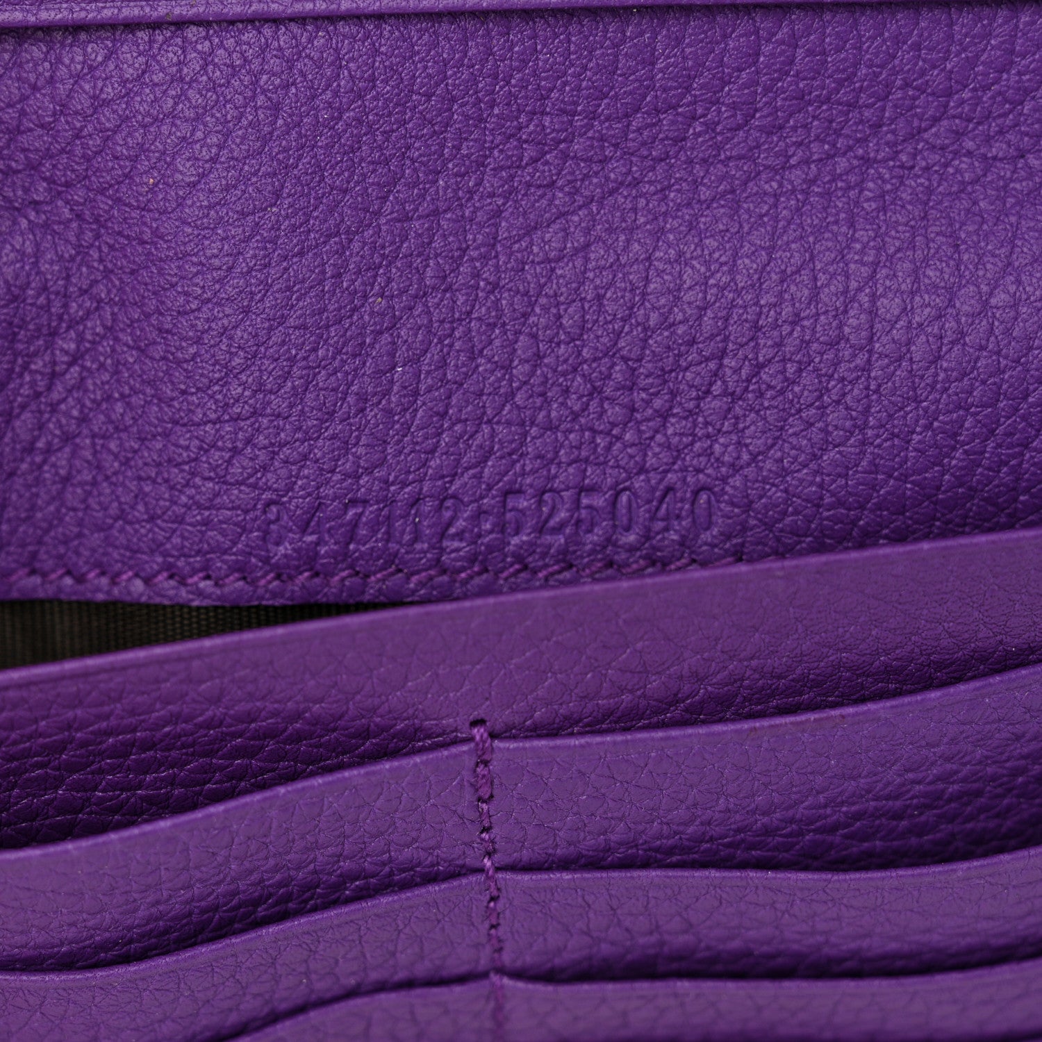 Gucci Grained Calfskin Continental Zip Wallet Purple 8 of 13