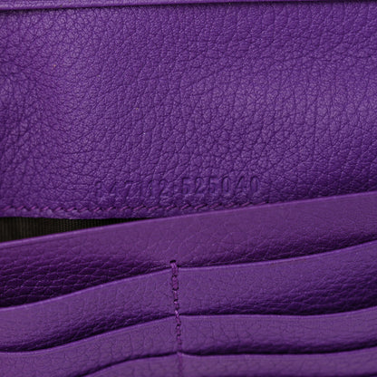 Gucci Grained Calfskin Continental Zip Wallet Purple 8 of 13