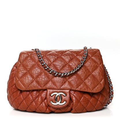 Chanel Washed Lambskin Quilted Medium Chain Around Messenger Brown 1 of 12