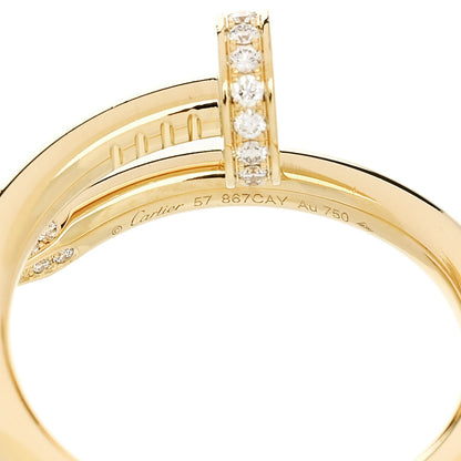 Cartier 18K Yellow Gold Diamond Juste Un Clou Ring 57 8 5 of 6