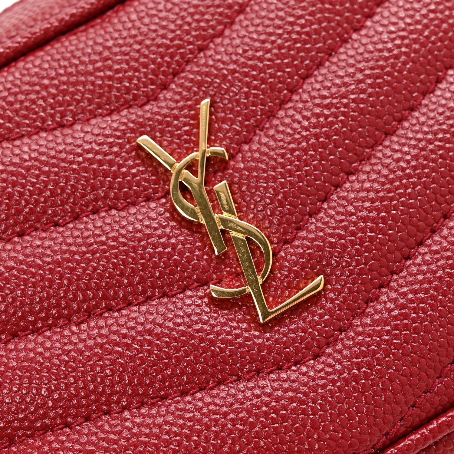Saint Laurent Grain De Poudre Matelasse Monogram Baby Lou Camera Bag Opyum Red 11 of 11