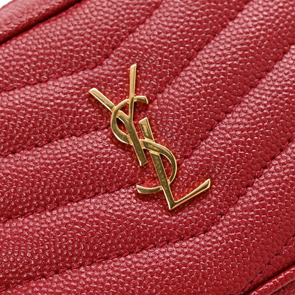 Saint Laurent Grain De Poudre Matelasse Monogram Baby Lou Camera Bag Opyum Red 11 of 11