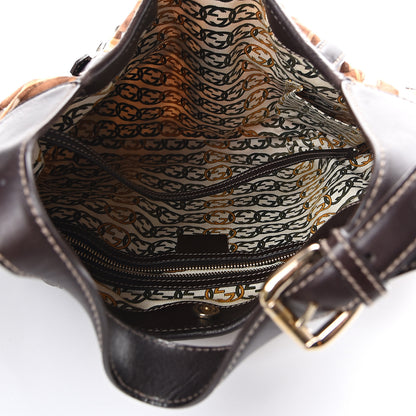 Gucci Velvet Large Horsebit 85th Anniversary Hobo Brown 4 of 10