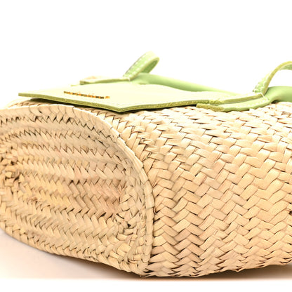 Jacquemus Raffia Suede Le Petit Panier Soli Green 9 of 9